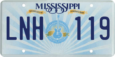 MS license plate LNH119
