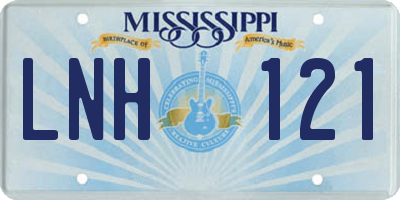 MS license plate LNH121