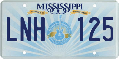 MS license plate LNH125
