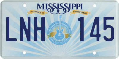 MS license plate LNH145