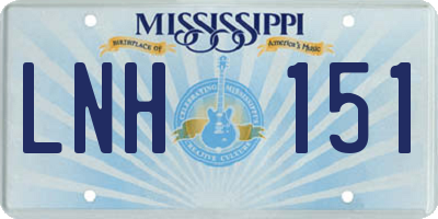 MS license plate LNH151