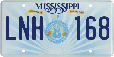 MS license plate LNH168