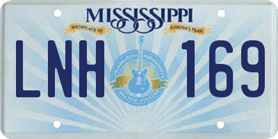 MS license plate LNH169