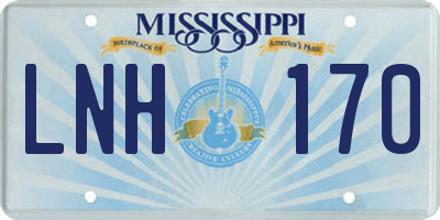 MS license plate LNH170