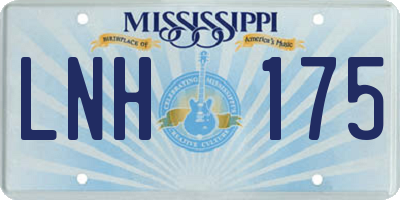 MS license plate LNH175
