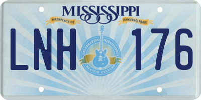 MS license plate LNH176