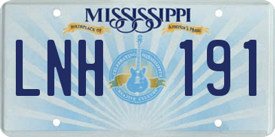 MS license plate LNH191