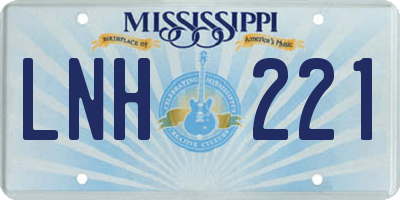 MS license plate LNH221