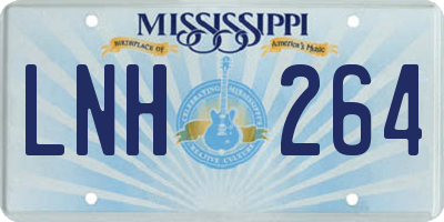 MS license plate LNH264