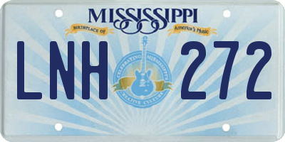MS license plate LNH272