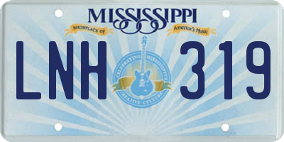 MS license plate LNH319