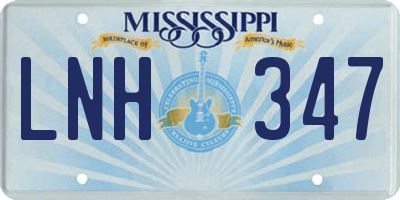 MS license plate LNH347