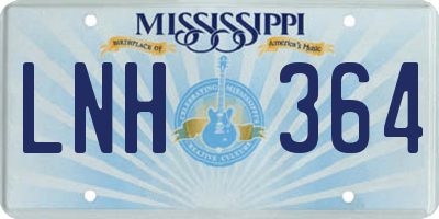 MS license plate LNH364