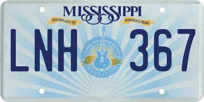 MS license plate LNH367