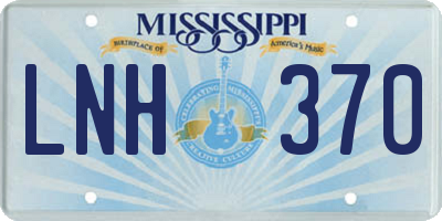 MS license plate LNH370