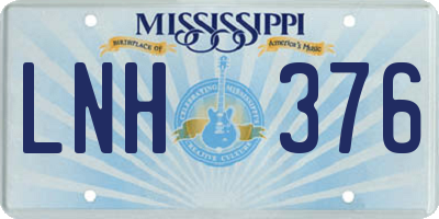 MS license plate LNH376