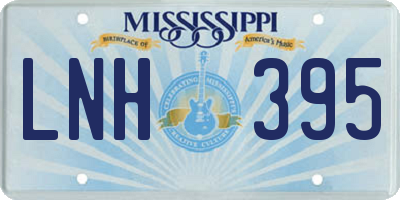 MS license plate LNH395