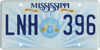 MS license plate LNH396