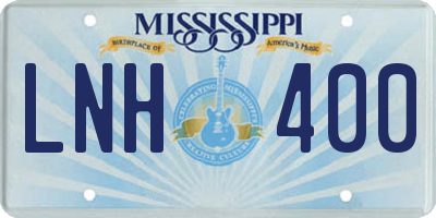 MS license plate LNH400