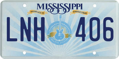 MS license plate LNH406