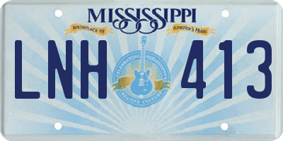 MS license plate LNH413