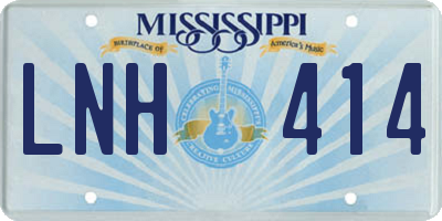 MS license plate LNH414