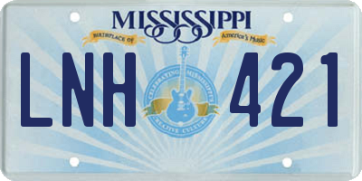 MS license plate LNH421