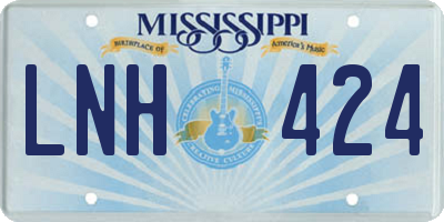 MS license plate LNH424