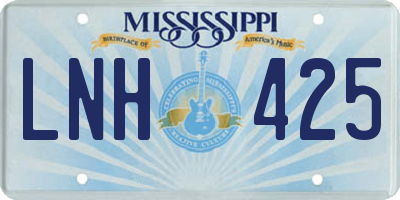 MS license plate LNH425