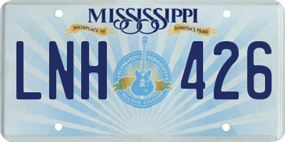 MS license plate LNH426