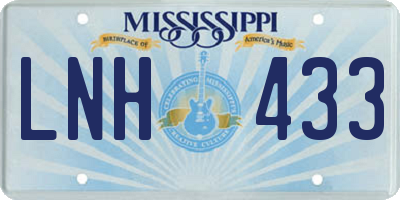 MS license plate LNH433