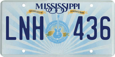 MS license plate LNH436