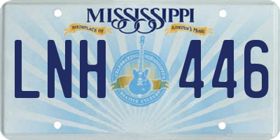 MS license plate LNH446