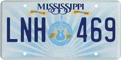 MS license plate LNH469
