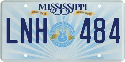 MS license plate LNH484