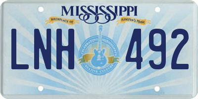 MS license plate LNH492