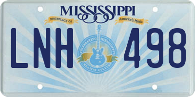 MS license plate LNH498