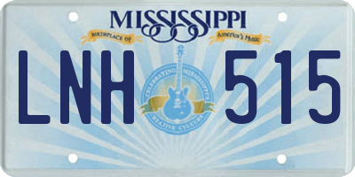 MS license plate LNH515