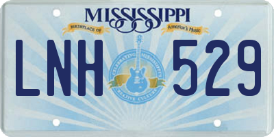 MS license plate LNH529