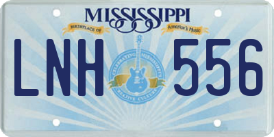 MS license plate LNH556