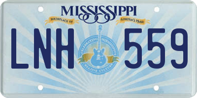 MS license plate LNH559