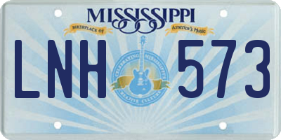 MS license plate LNH573