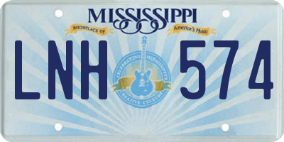 MS license plate LNH574