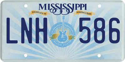 MS license plate LNH586