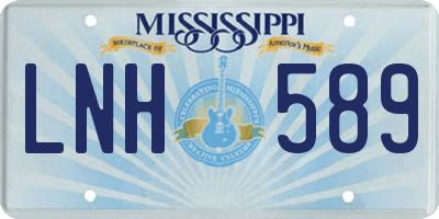 MS license plate LNH589