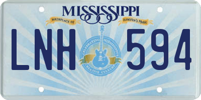 MS license plate LNH594