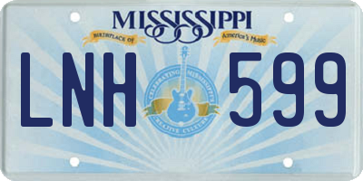 MS license plate LNH599