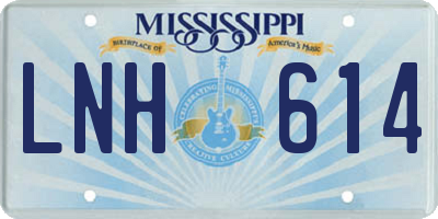 MS license plate LNH614