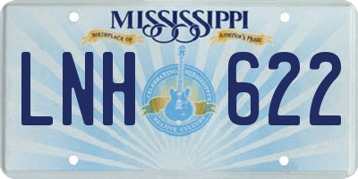 MS license plate LNH622