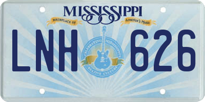 MS license plate LNH626